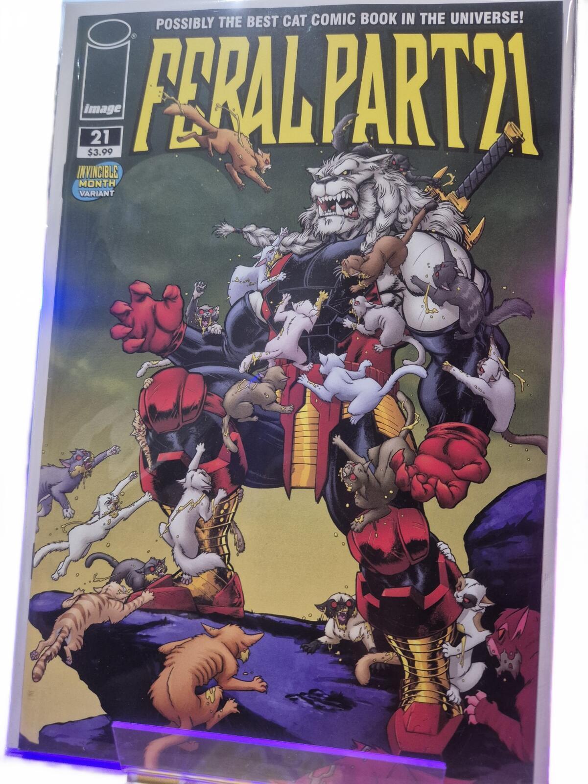 Feral #21, INVINCIBLE Team-Up BATTLE BEAST Variant, NM