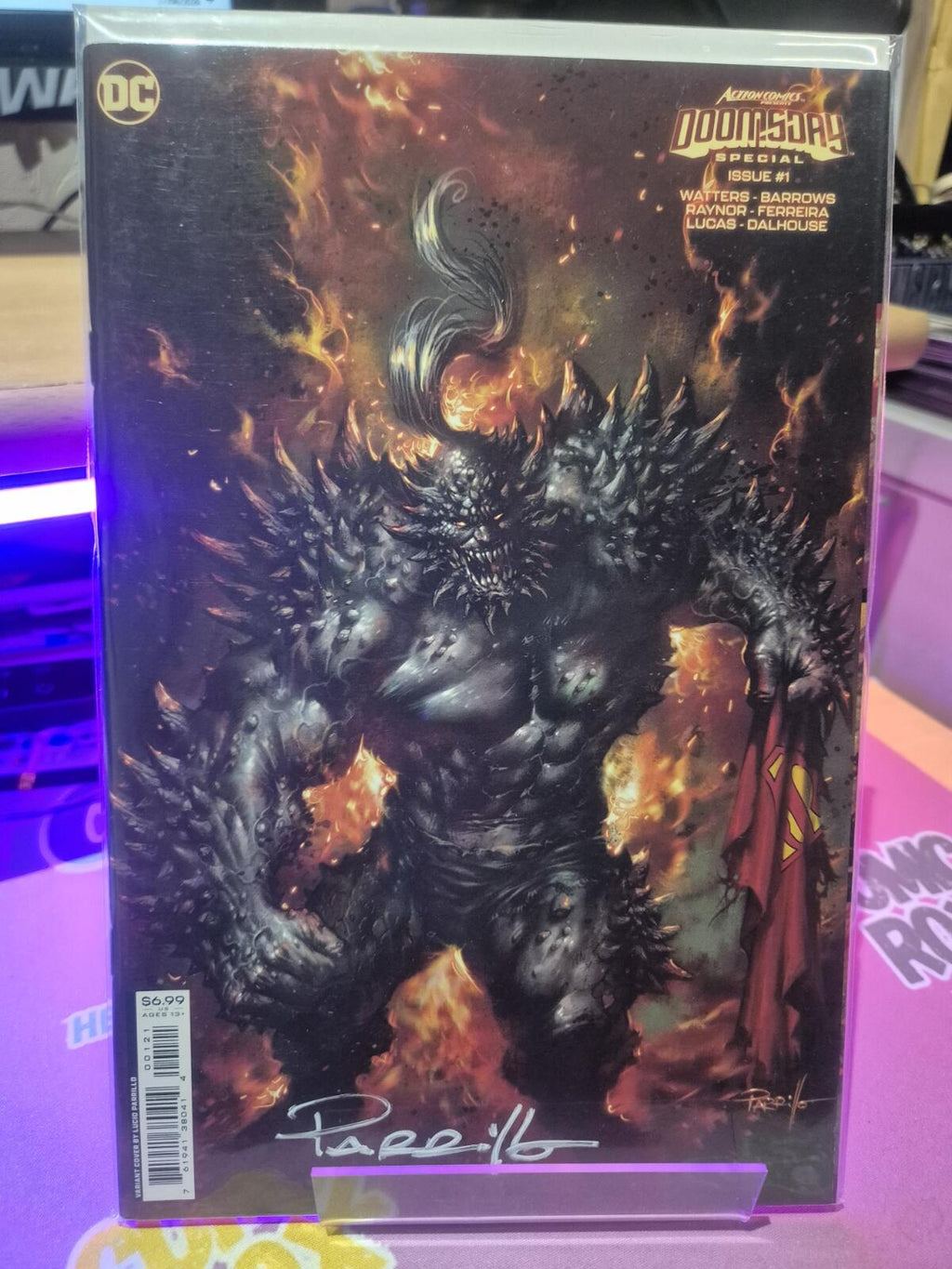 Doomsday Special #1, Action Comics, Signed by Lucio Parrillo, with COA, NM