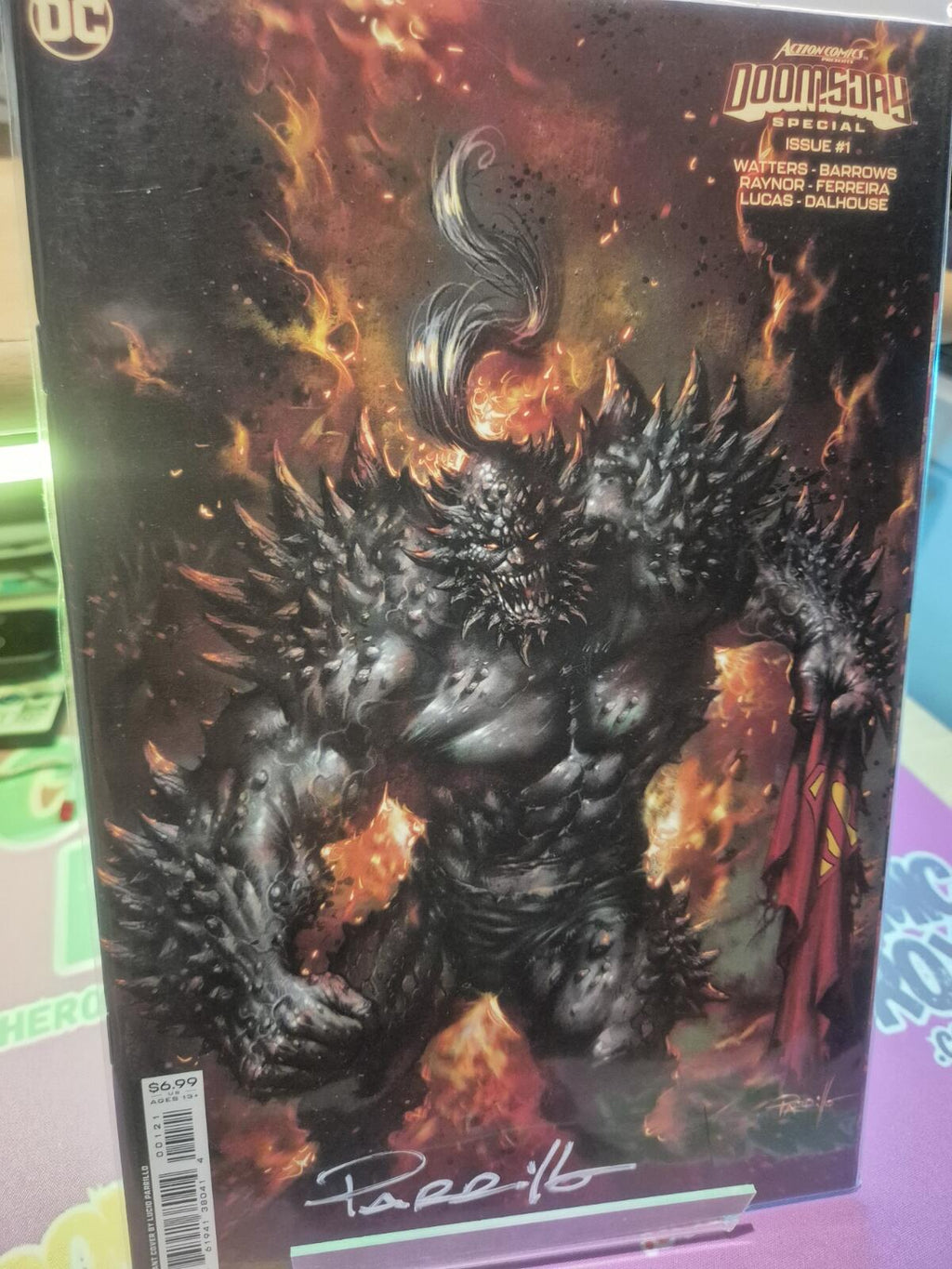 Doomsday Special #1, Action Comics, Signed by Lucio Parrillo, with COA, NM