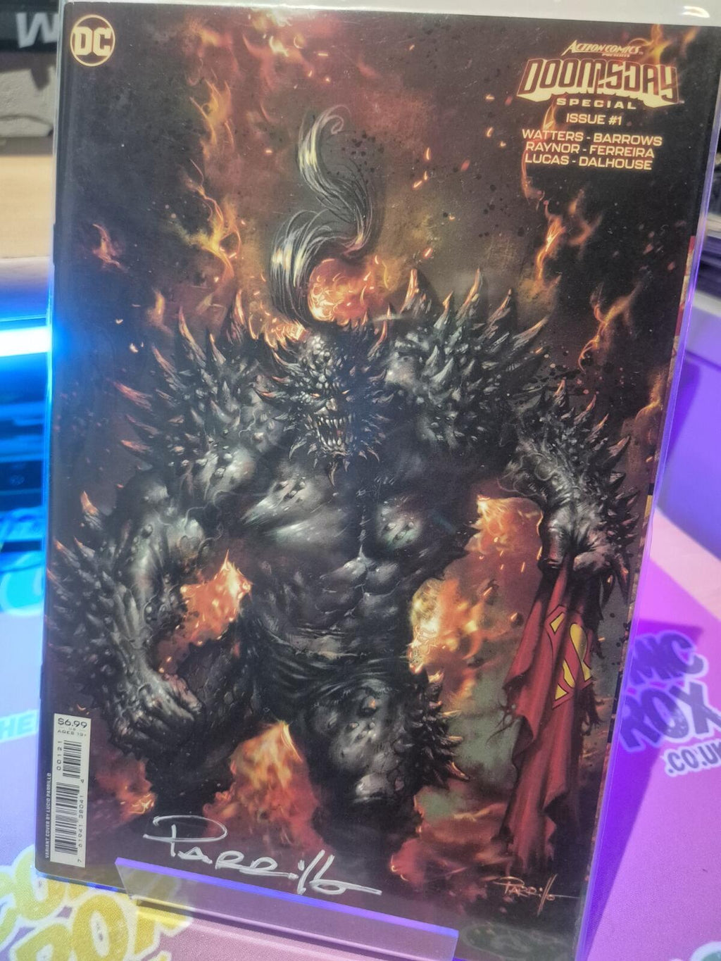 Doomsday Special #1, Action Comics, Signed by Lucio Parrillo, with COA, NM