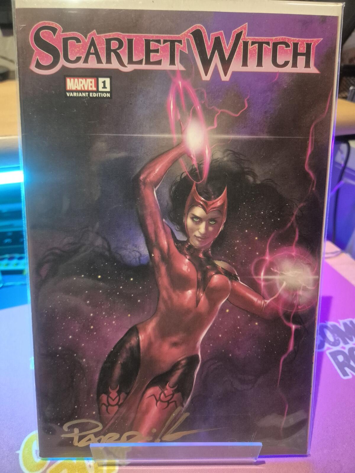 Scarlet Witch #1, Signed by Lucio Parillo, With COA, NM