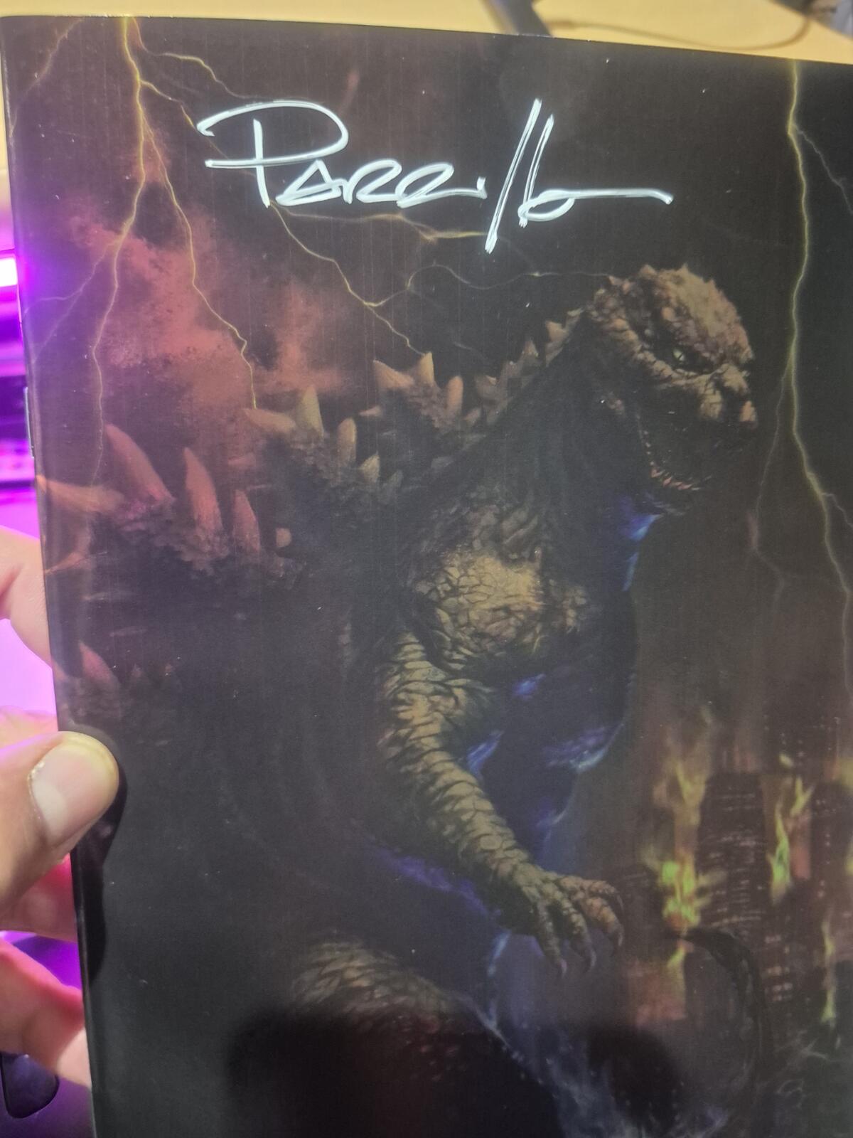 Godzilla In Hell #1, Signed by Lucio Parrillo with COA, Variant Ltd 500, NM