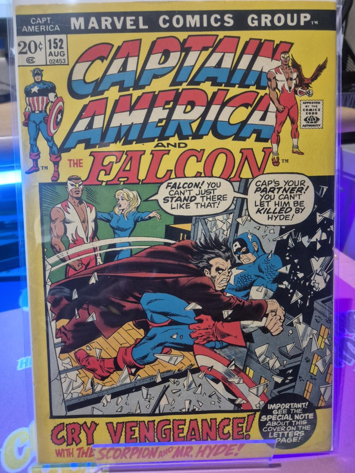 Captain America #152, Marvel, 1972, High Grade, VF/VF+