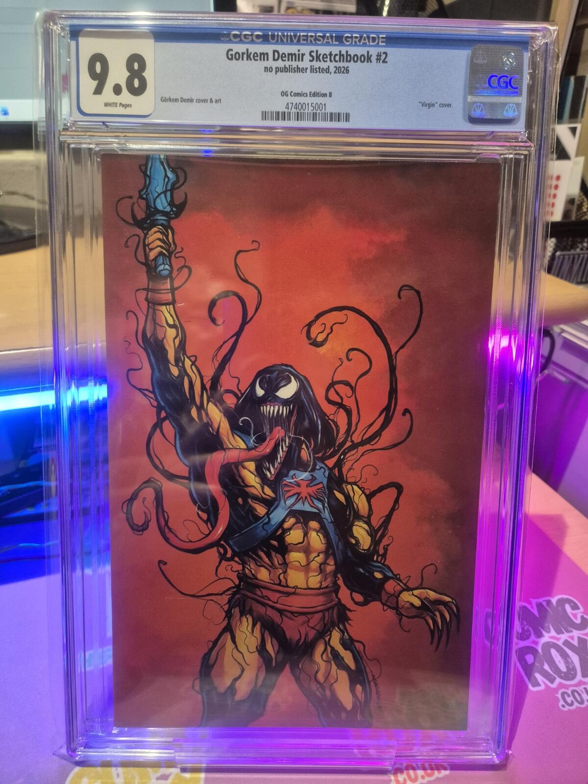 Venomized He-Man CGC 9.8, Gorkem Demir Sketchbook #2, Ltd 100