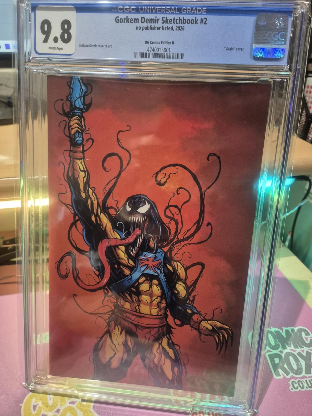 Venomized He-Man CGC 9.8, Gorkem Demir Sketchbook #2, Ltd 100