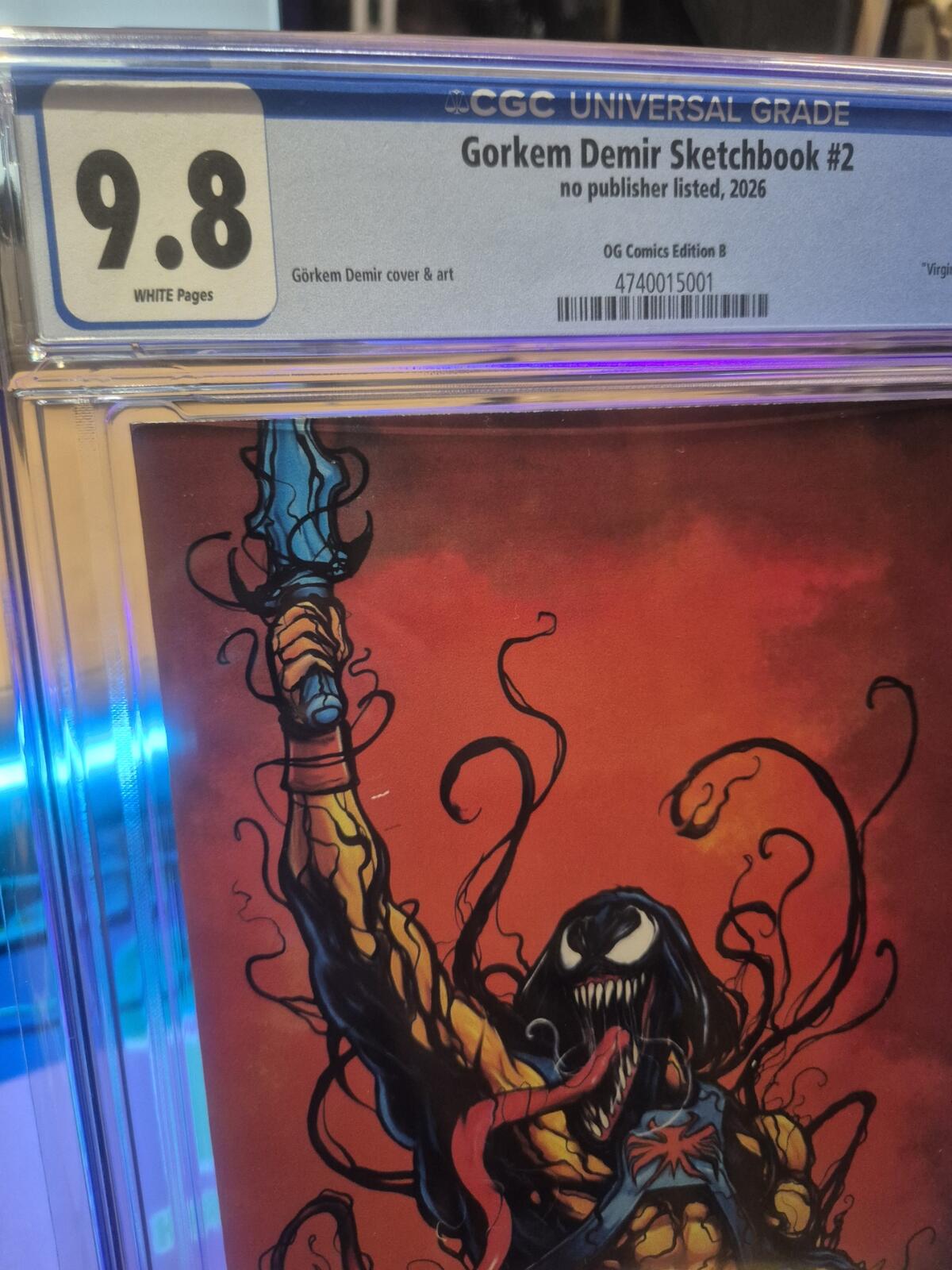 Venomized He-Man CGC 9.8, Gorkem Demir Sketchbook #2, Ltd 100