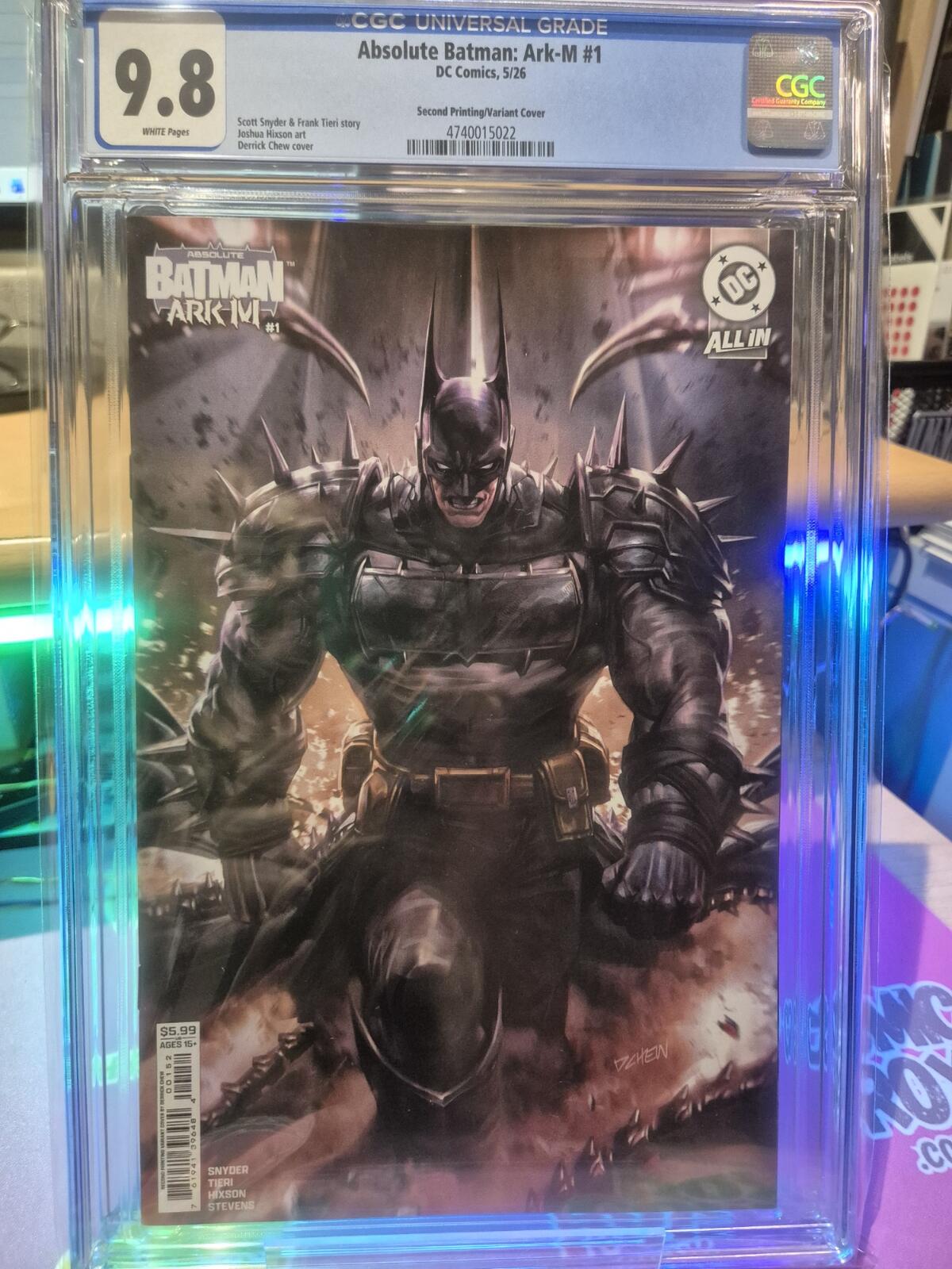 Absolute Batman: Ark-M #1, CGC 9.8 Top Pop! Variant Cover