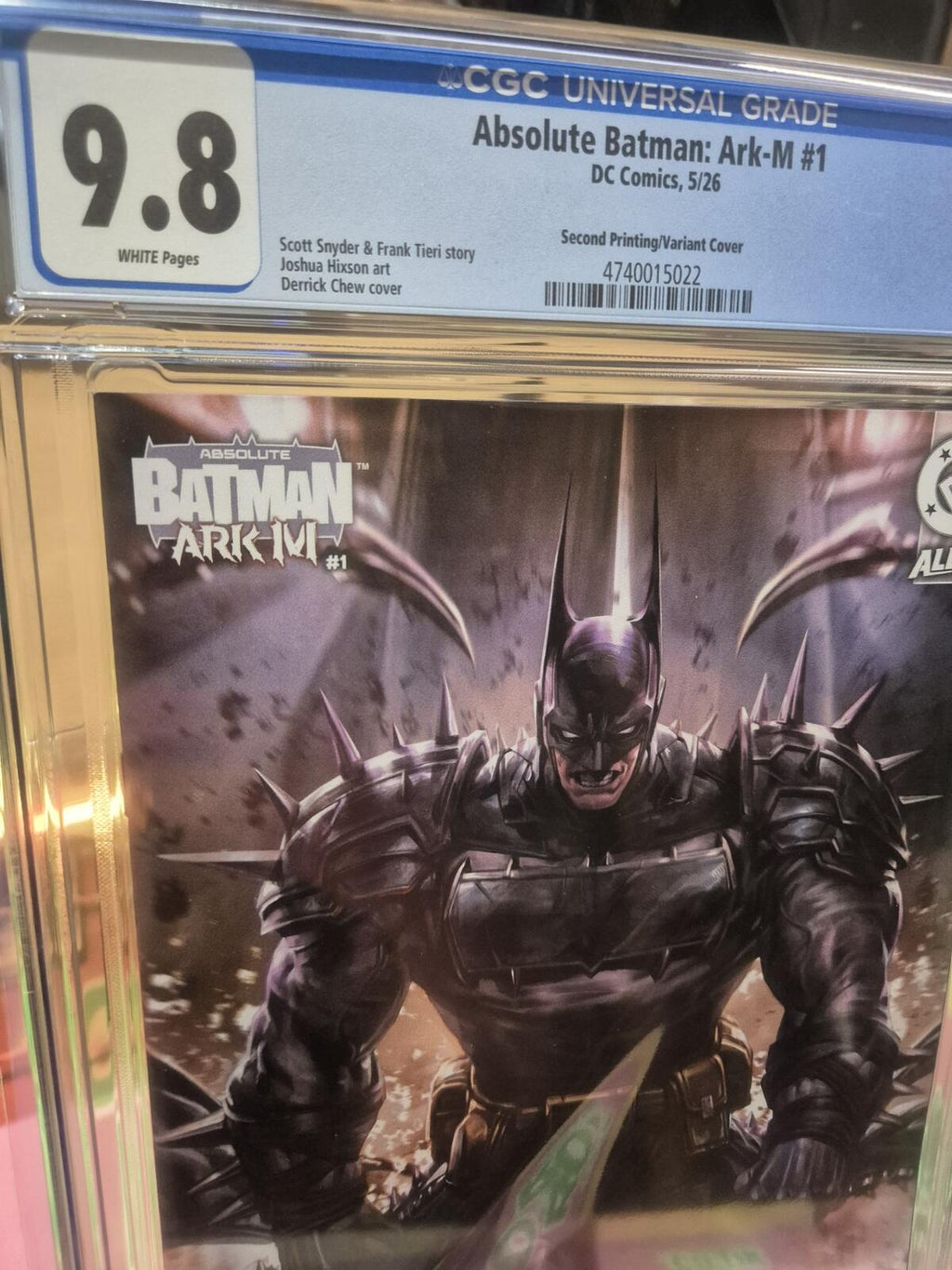Absolute Batman: Ark-M #1, CGC 9.8 Top Pop! Variant Cover