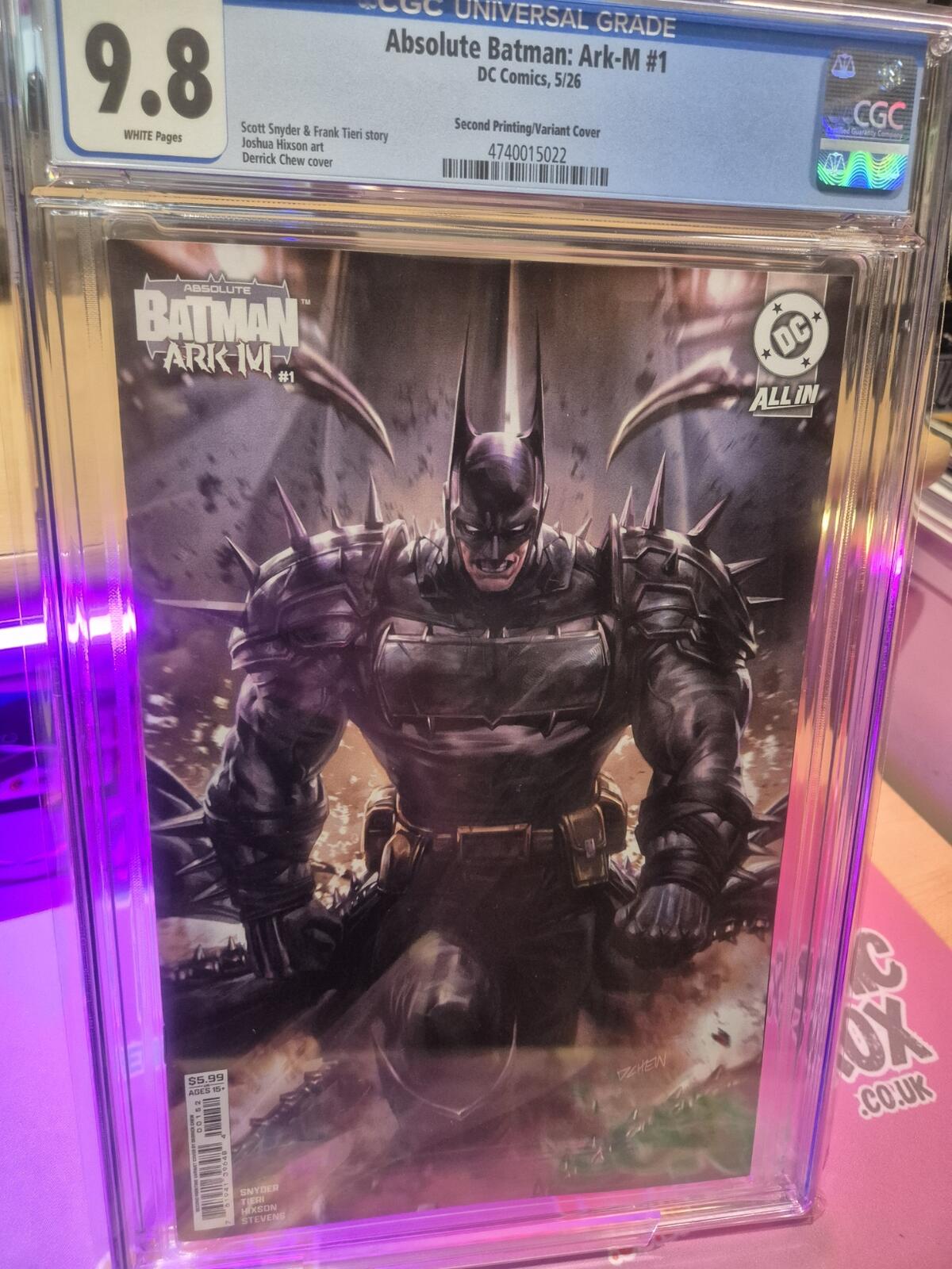 Absolute Batman: Ark-M #1, CGC 9.8 Top Pop! Variant Cover