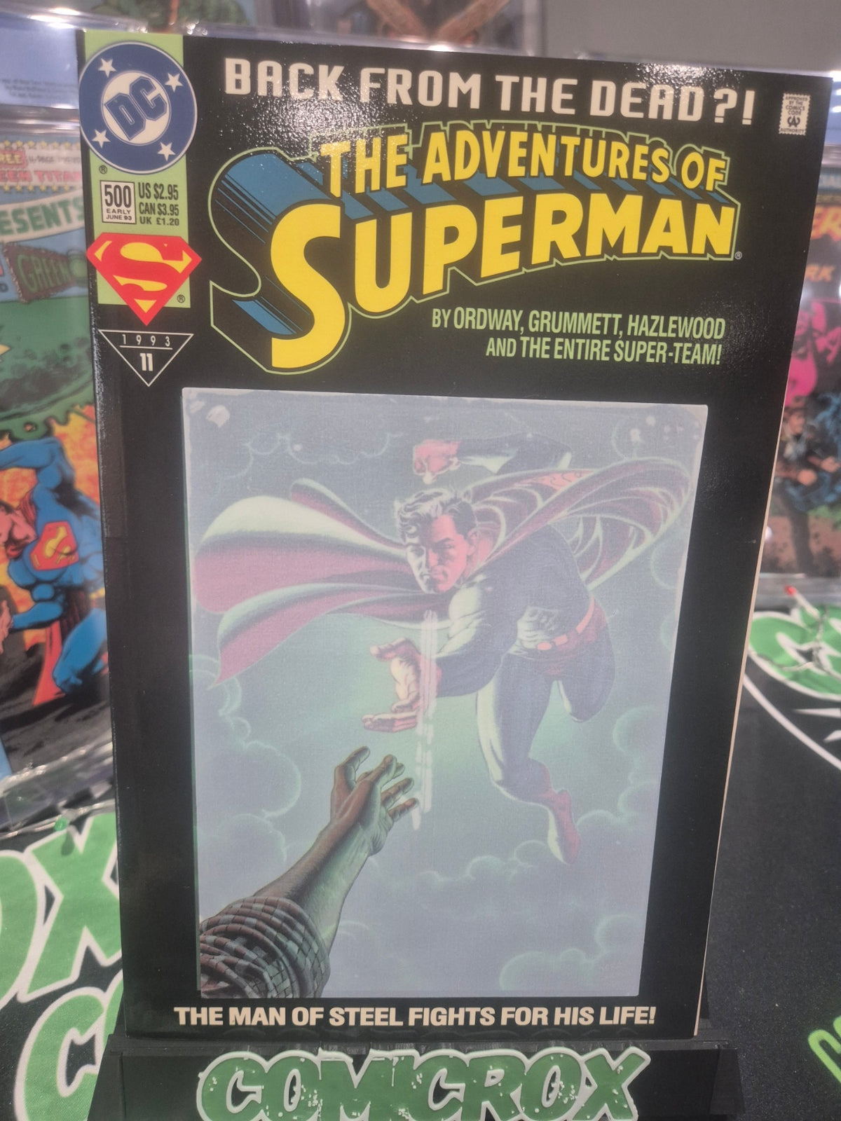 Adventures of Superman #500 1993 Collector's Edition Cover Card NM