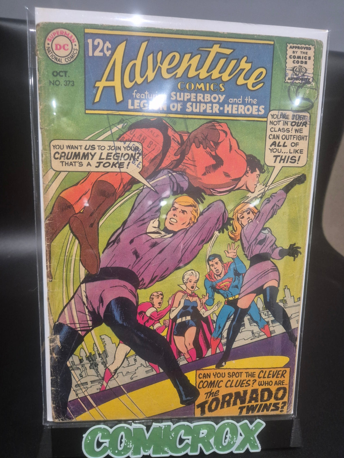 Adventure Comics #373 1968 DC Comics - 1st Tornado Twins 1968 - G/VG