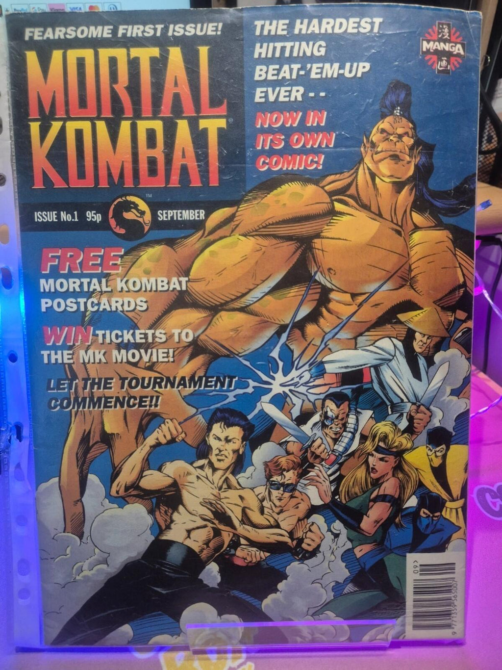 Mortal Kombat #1, Video Game 1st Comic Key issue 1  1995 by Manga Magazine, RARE