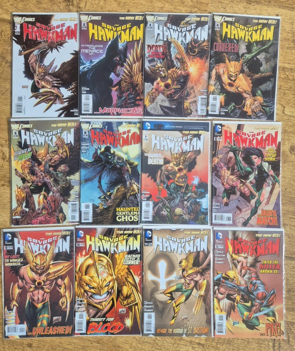 Savage Hawkman #1 - #12, (12 Books) DC New 52, All Bagged and Boarded VF/NM