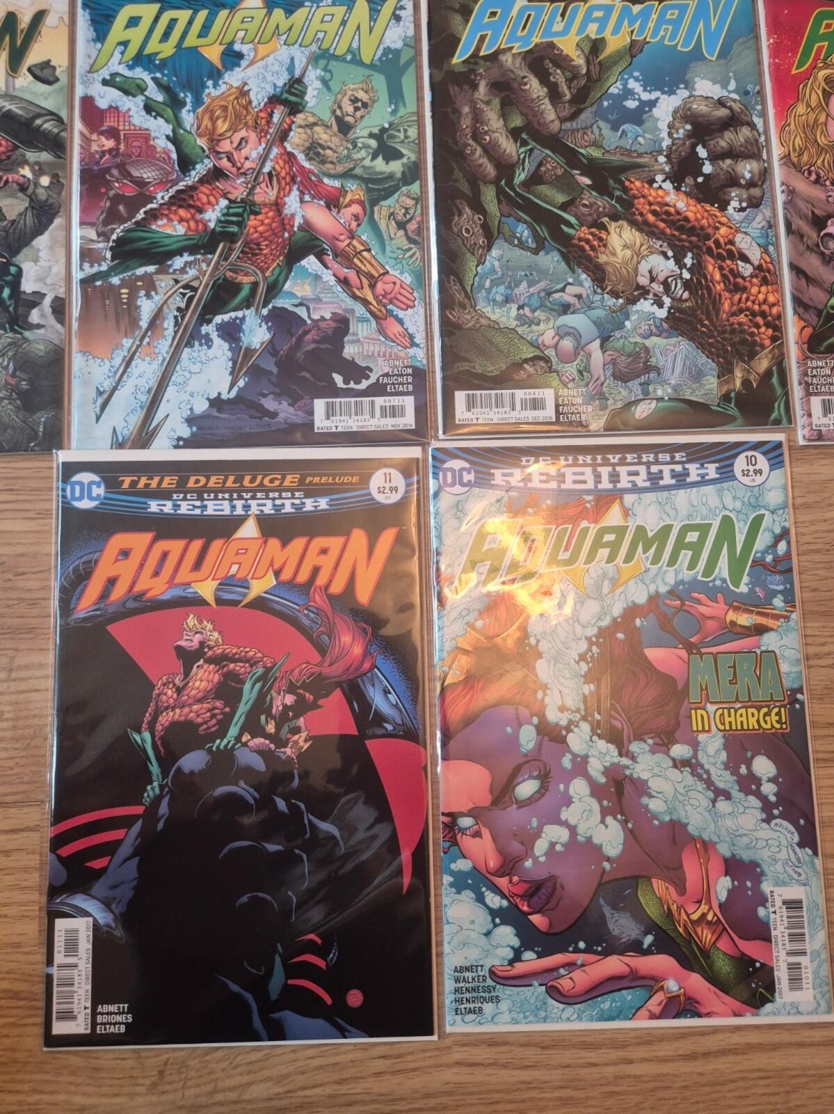 AQUAMAN DC REBIRTH 1 2 3 4 5 7 8 9 10 11 (Missing #6) 2016, High Grade