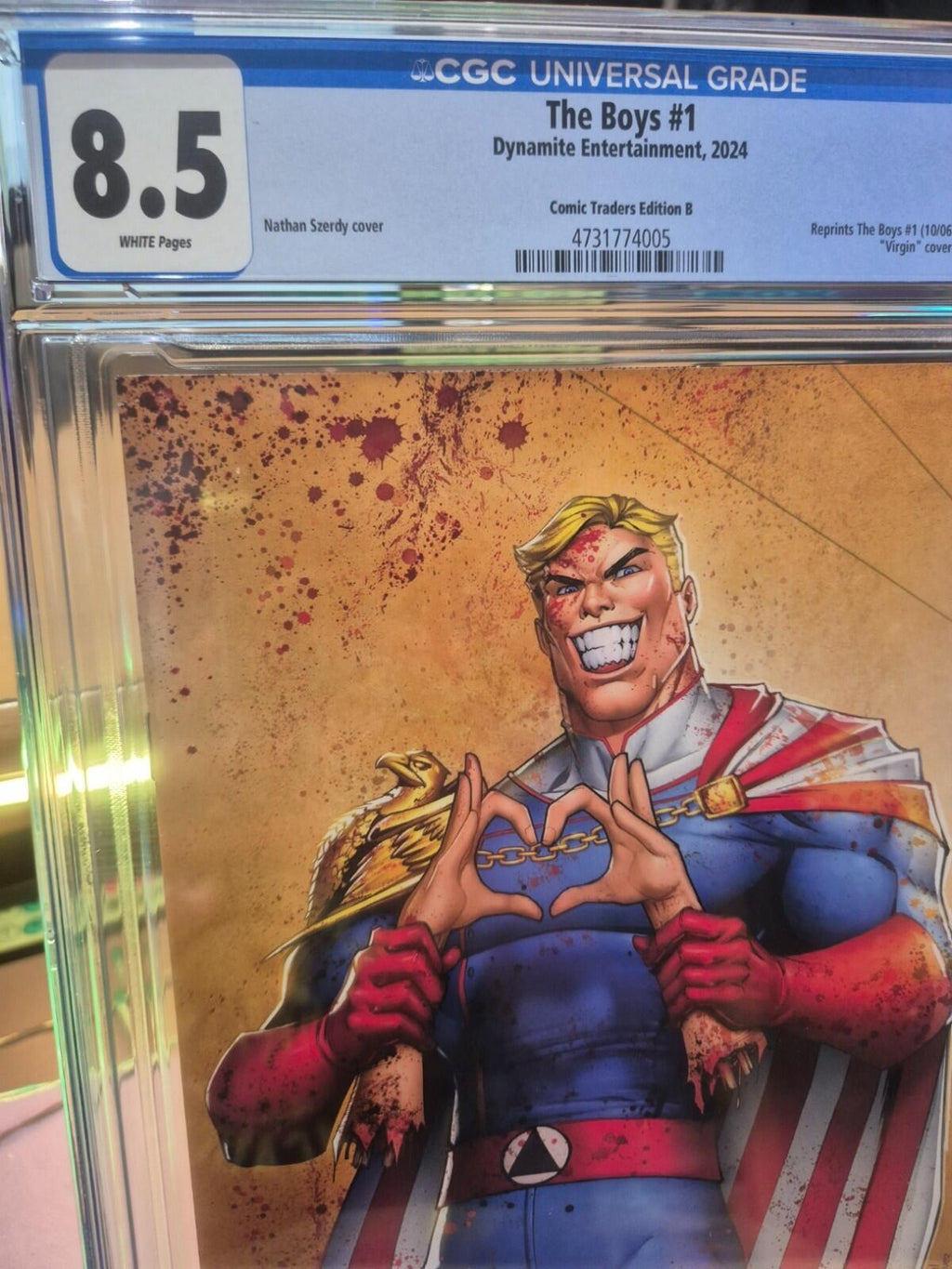 The Boys #1 CGC 8.5, Nathan Szerdy Homelander Virgin 2024
