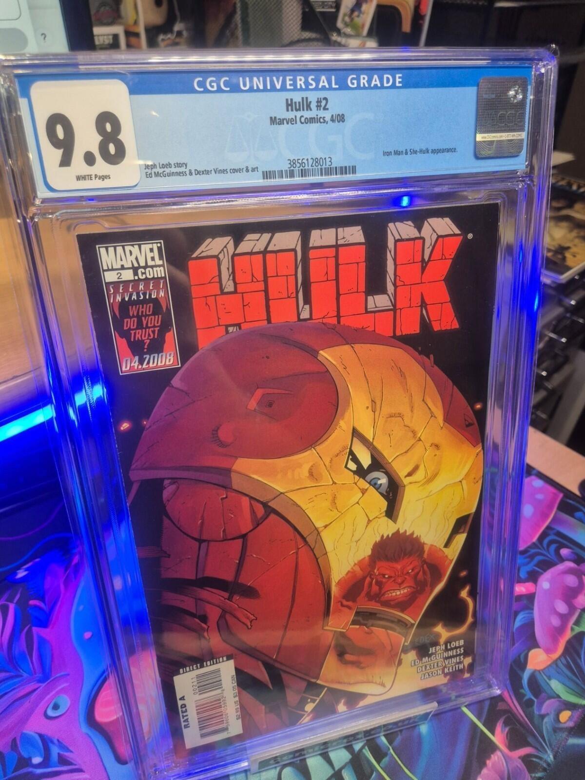 HULK #2, CGC 9.8, 2008, 1st full appearance of Red Hulk 1st A-bomb