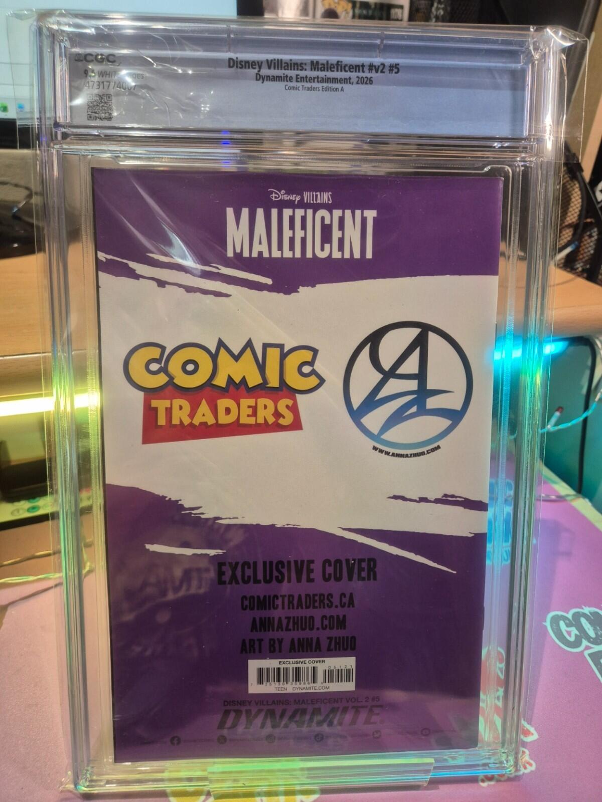 Disney Villains: Maleficent #5, CGC 9.6,  Anna Zhuo Green Virgin Variant