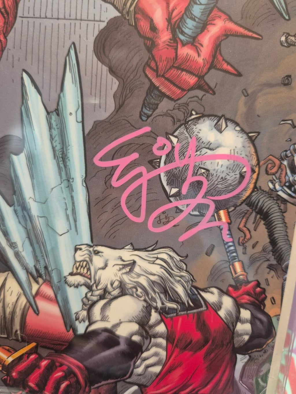Battle Beast #2, 2nd Print, Rare 1:10, 2x SIGNED Ryan Ottley & EJ SU W COA
