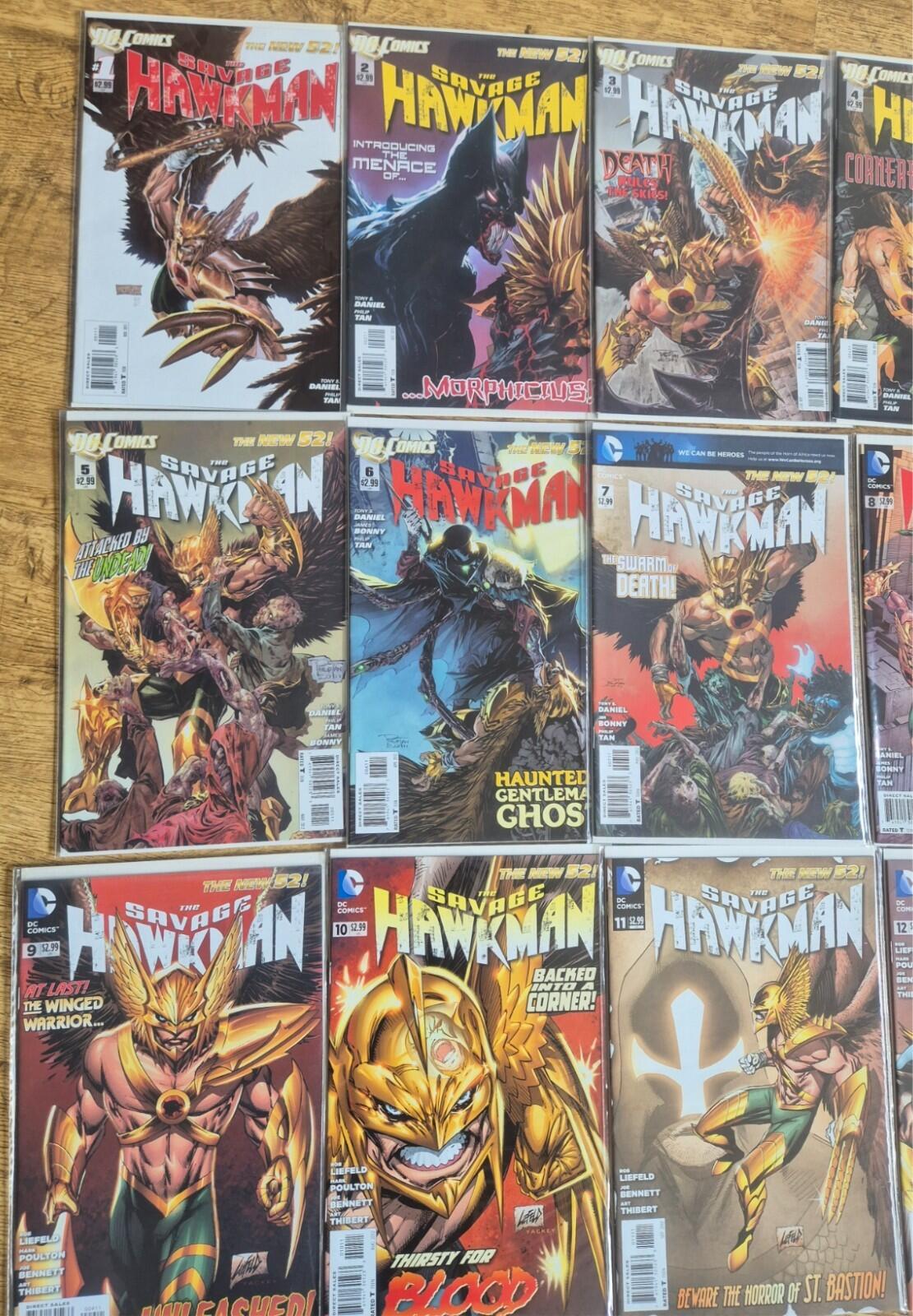 Savage Hawkman #1 - #12, (12 Books) DC New 52, All Bagged and Boarded VF/NM