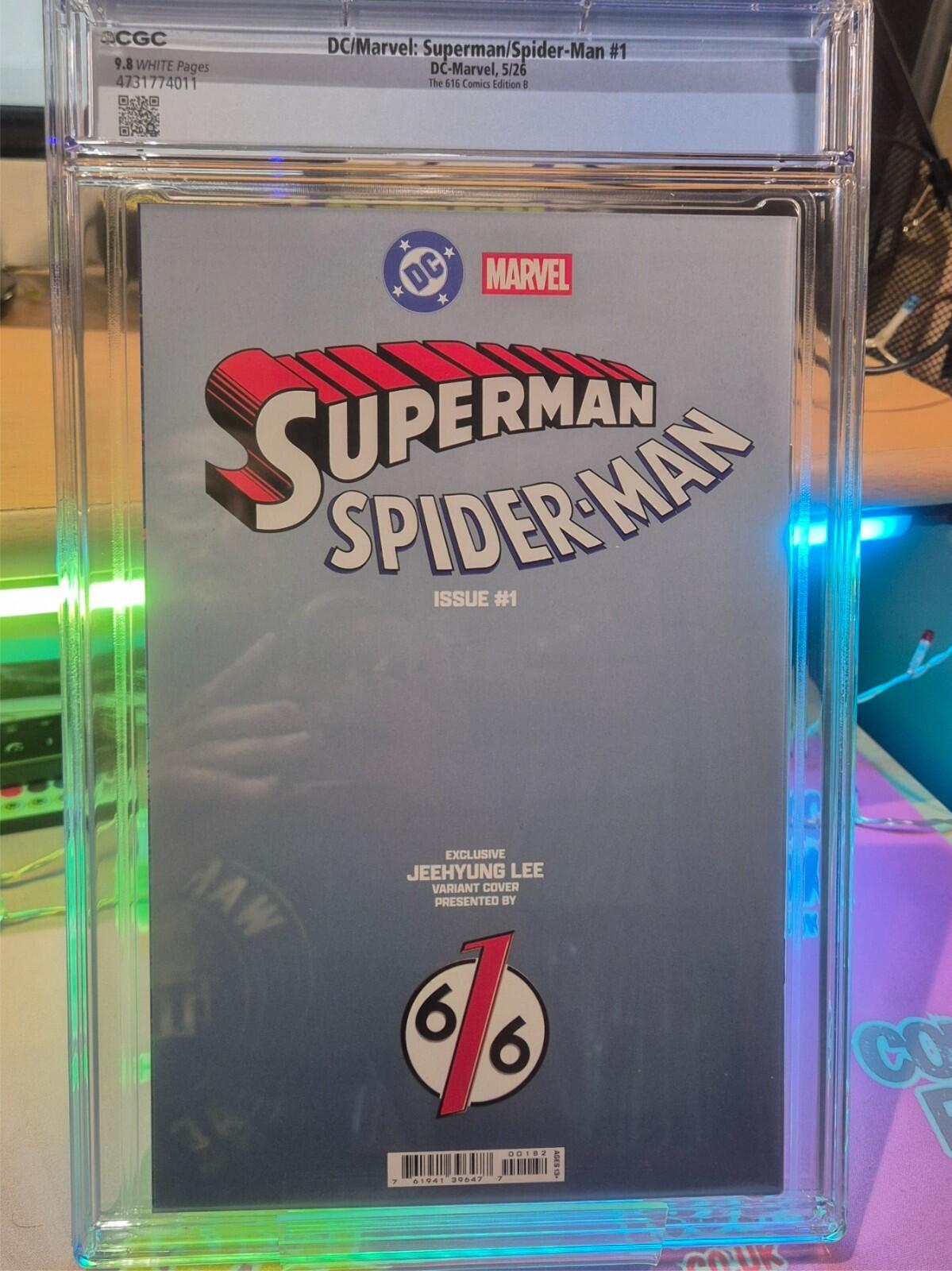 DC / Marvel: Superman / Spider-Man #1 CGC 9.8 JeeHyung Lee Exclusive Virgin Var