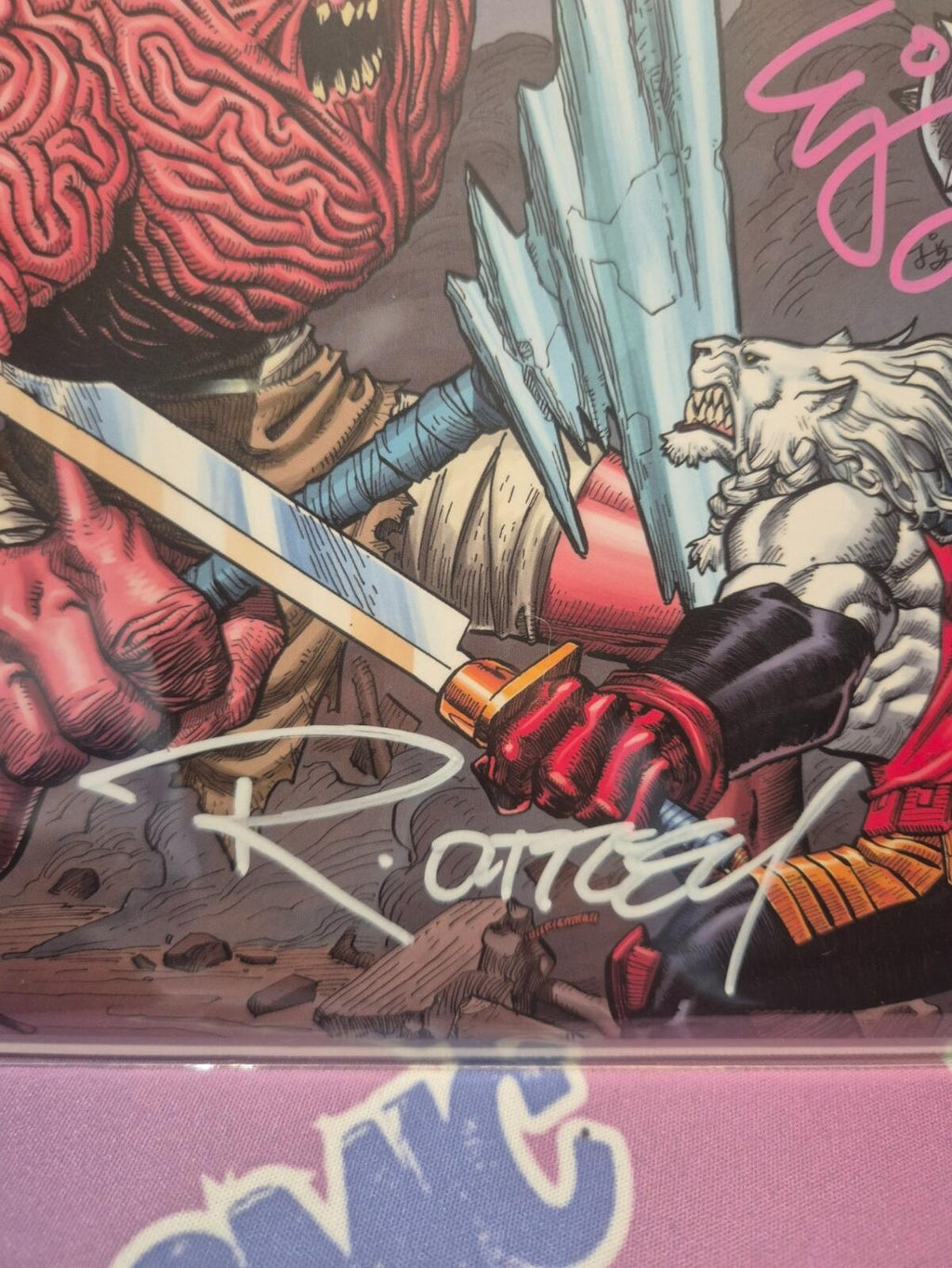 Battle Beast #2, 2nd Print, Rare 1:10, 2x SIGNED Ryan Ottley & EJ SU W COA