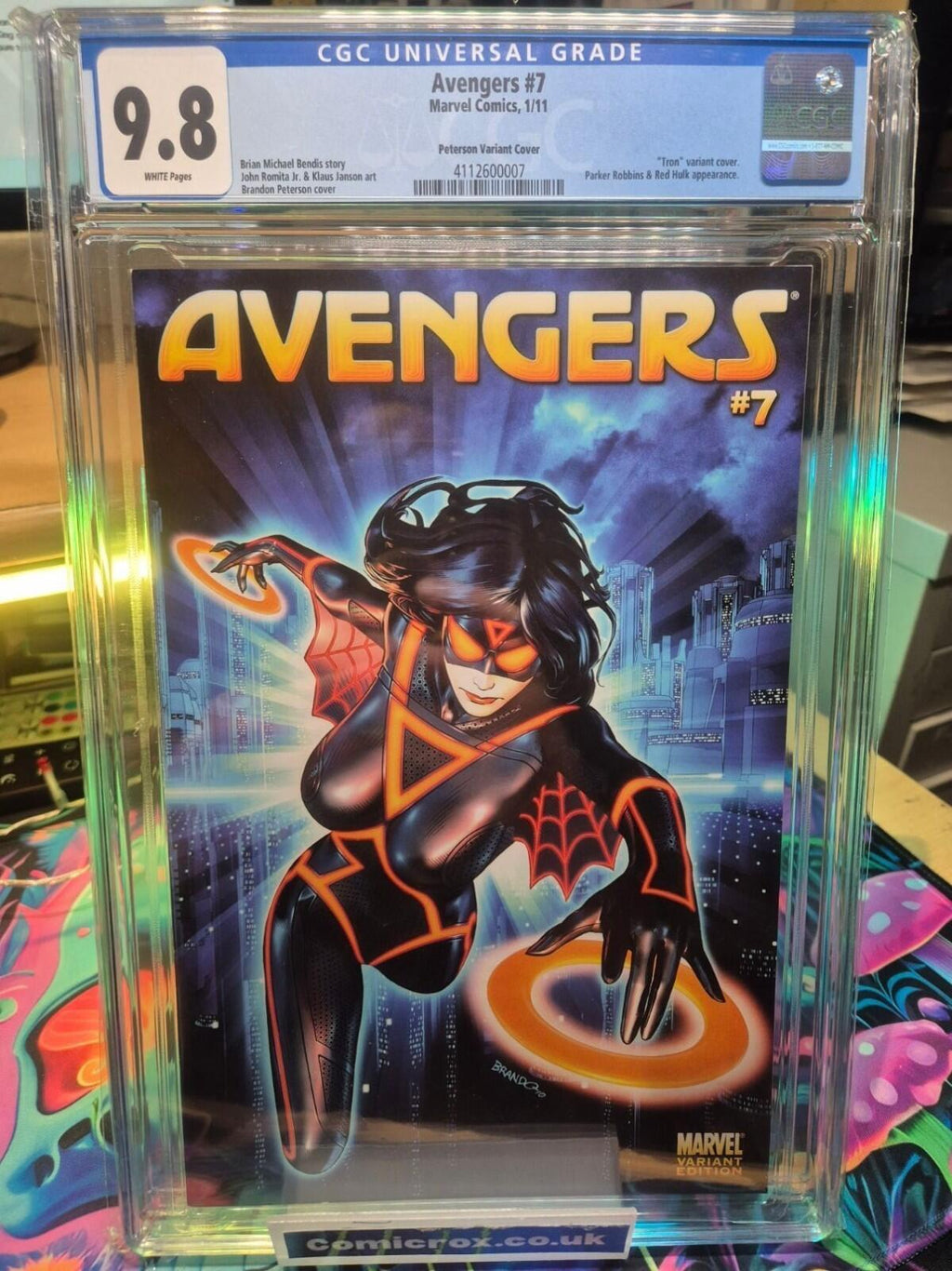 Avengers #7, Tron 1:15 Variant Cover, 2011, CGC 9.8, Highest Graded (Top Pop)