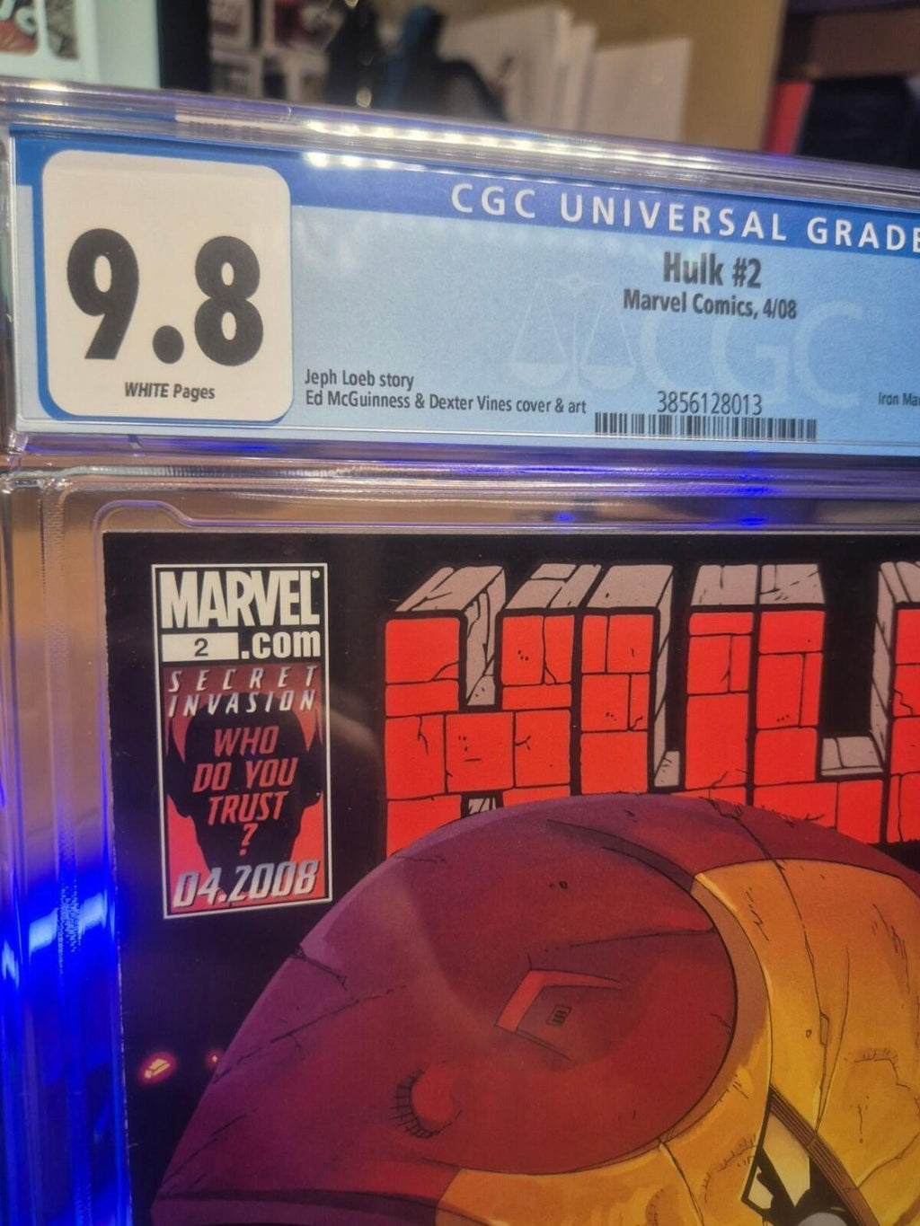 HULK #2, CGC 9.8, 2008, 1st full appearance of Red Hulk 1st A-bomb