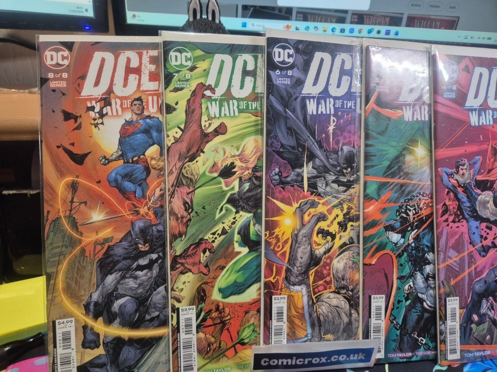 DCeased: War of The Undead Gods, Complete Set, Issues 1-8 All Books are NM