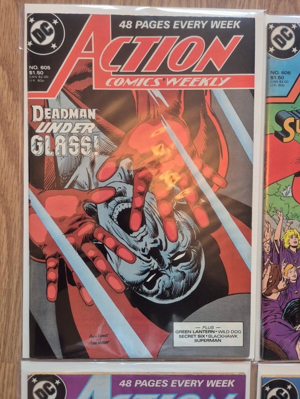 Action Comics #605, 606, 607, 608 (DC 1988) 4x issues. All High Grade