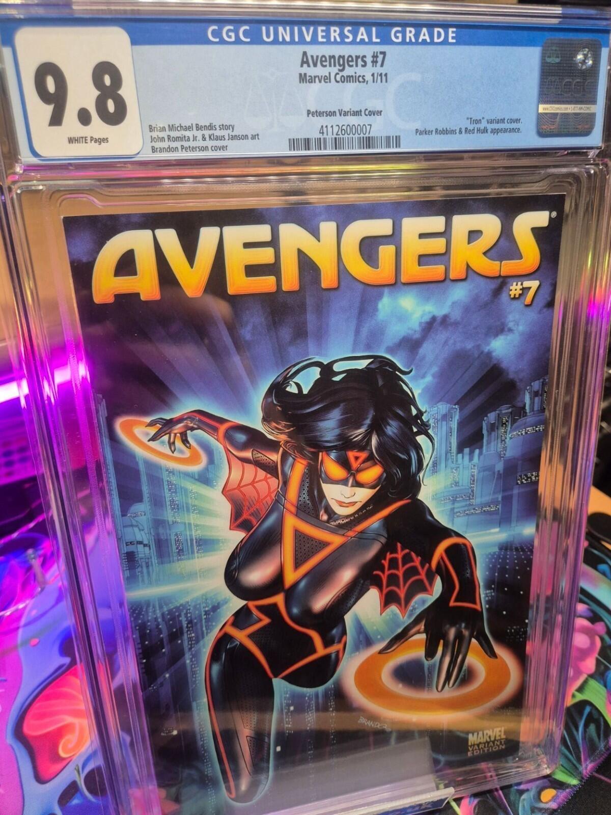 Avengers #7, Tron 1:15 Variant Cover, 2011, CGC 9.8, Highest Graded (Top Pop)