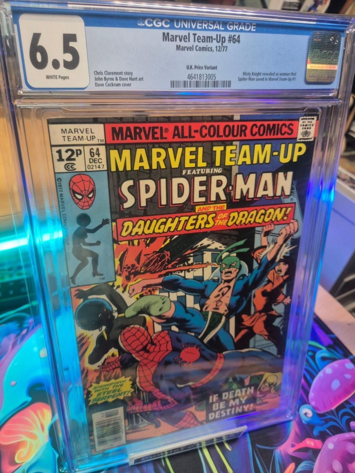 Marvel Team-Up, #64, 1977, CGC 6.5, UK Price Variant, White Pages