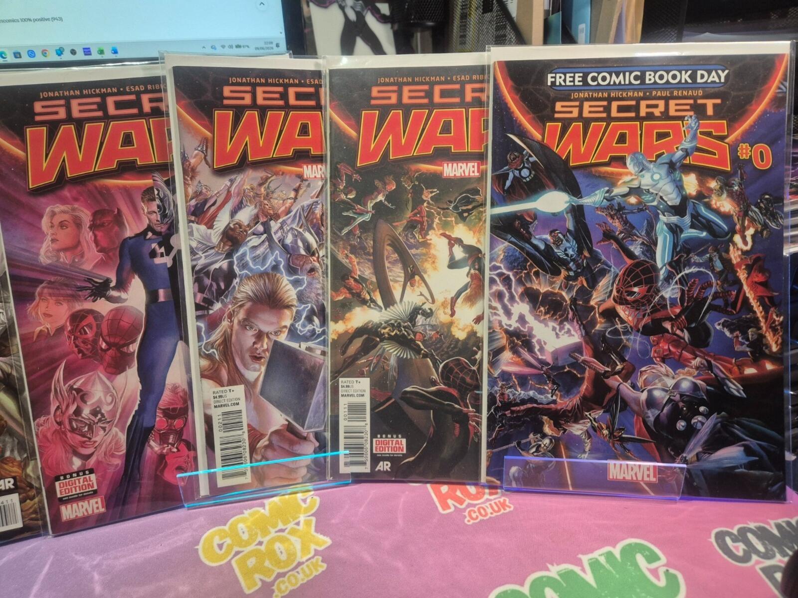 Secret Wars #0-9, Alex Ross & Hickman, 2015 Marvel Comics Complete Set, All NM