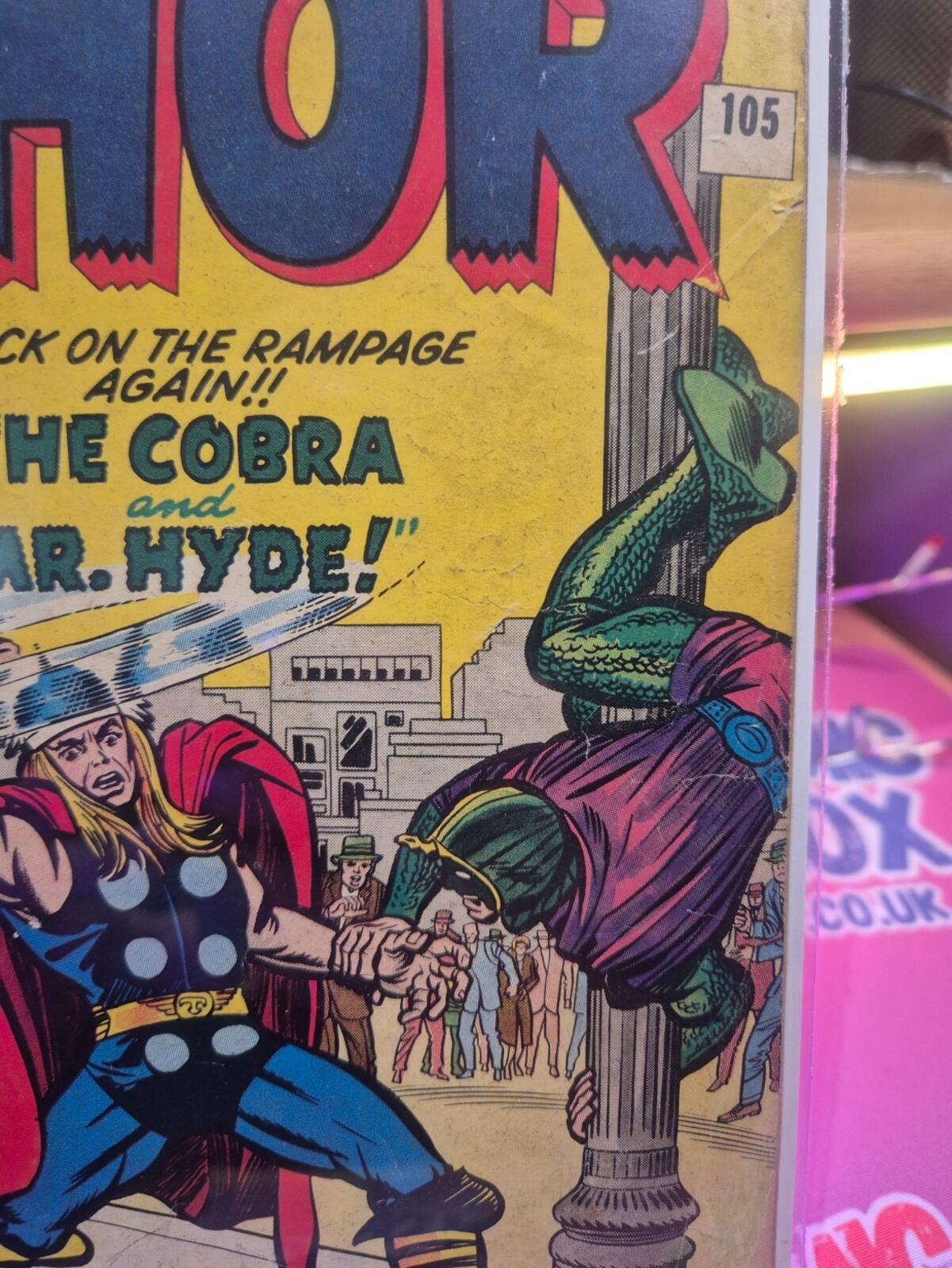 Journey Into Mystery #105, VG+ 4.5 Thor! The Cobra Mr. Hyde! Marvel 1964