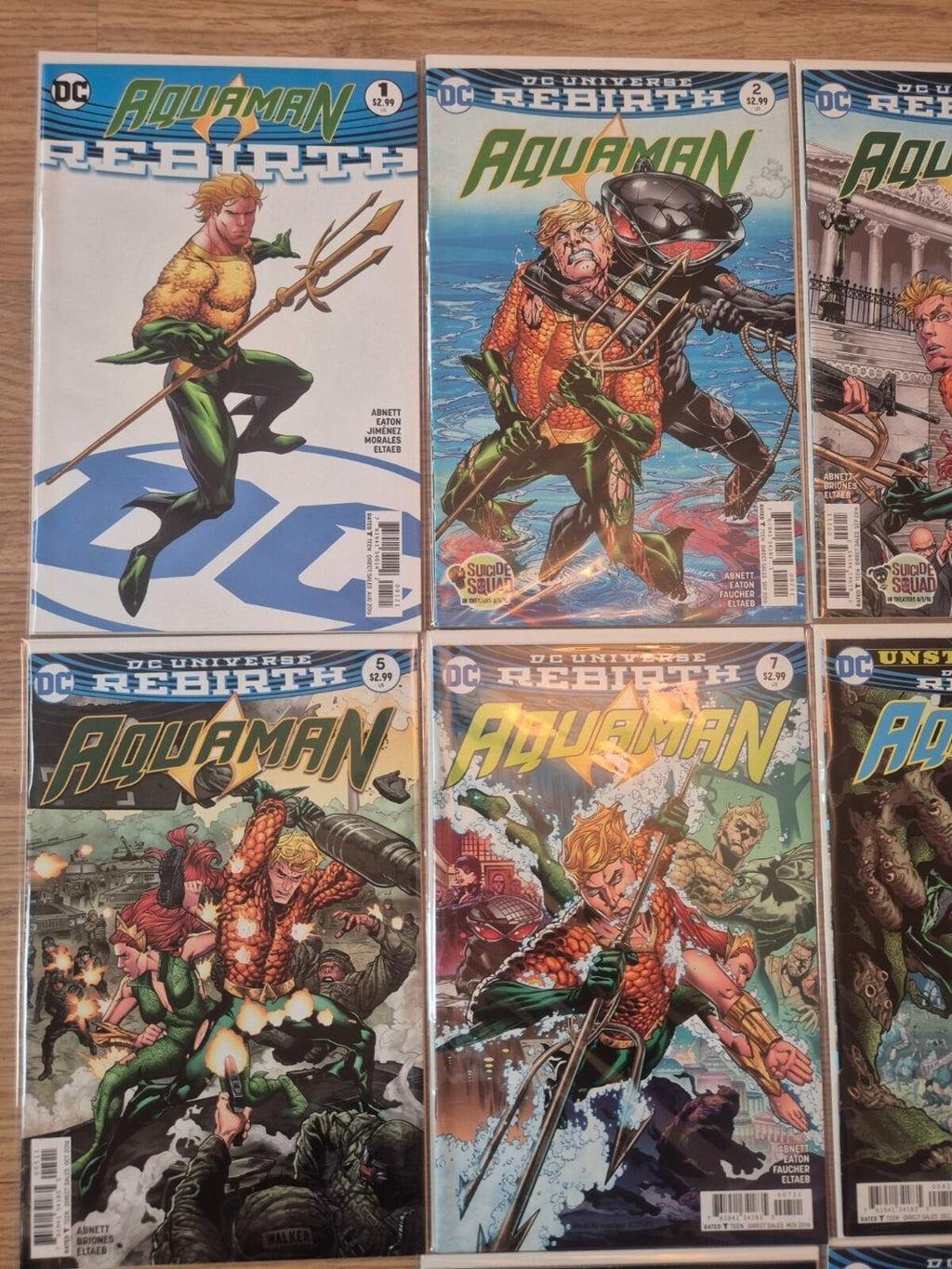 AQUAMAN DC REBIRTH 1 2 3 4 5 7 8 9 10 11 (Missing #6) 2016, High Grade