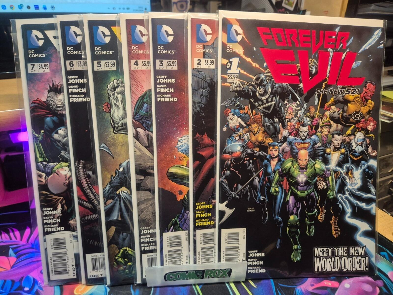 Forever Evil (2013) #1-7,  Complete Set 2013-2014, Bagged and Boarded NM