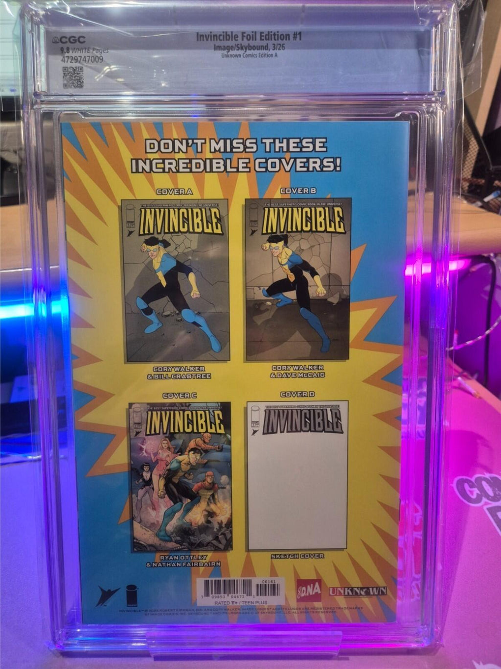Invincible #1, CGC 9.8, David Nakayama Megacon Exclusive Virgin Variant