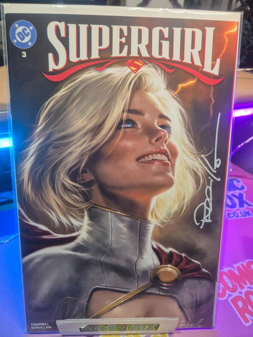 SUPERGIRL #3, (Power Girl), SIGNED BY LUCIO PARRILLO with COA