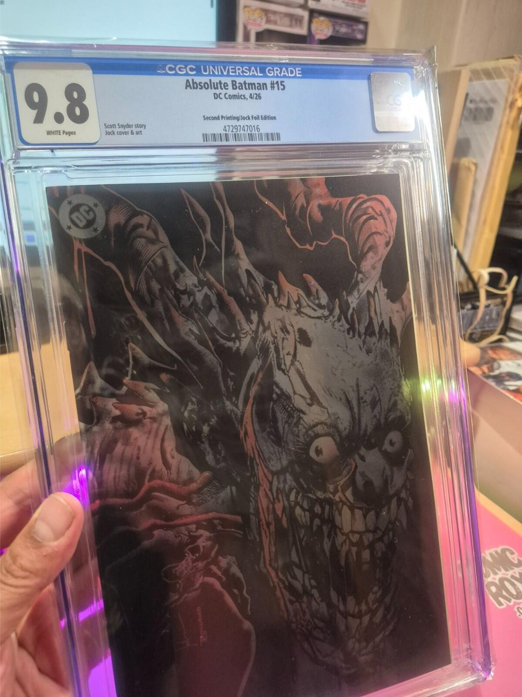 Absolute Batman #15, CGC 9.8, 2nd Printing Jock FOIL Variant