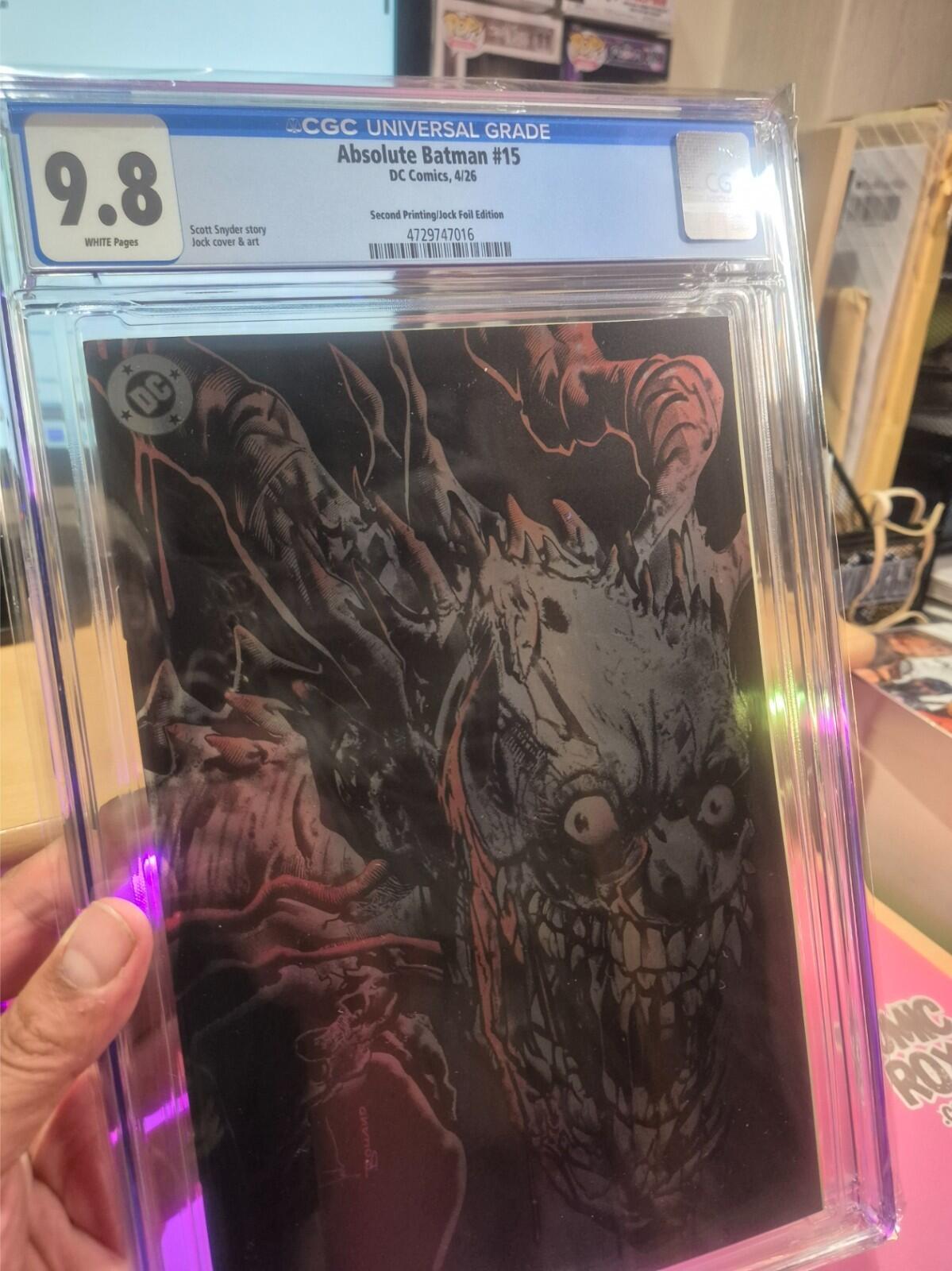 Absolute Batman #15, CGC 9.8, 2nd Printing Jock FOIL Variant