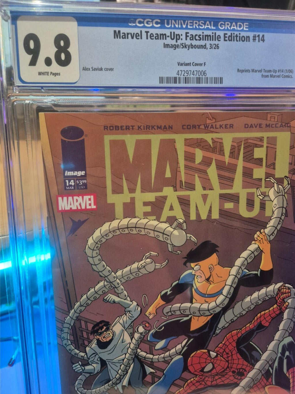 Marvel Team Up Facsimile #14, CGC 9.8 Cover F Alex Saviuk Variant 2026