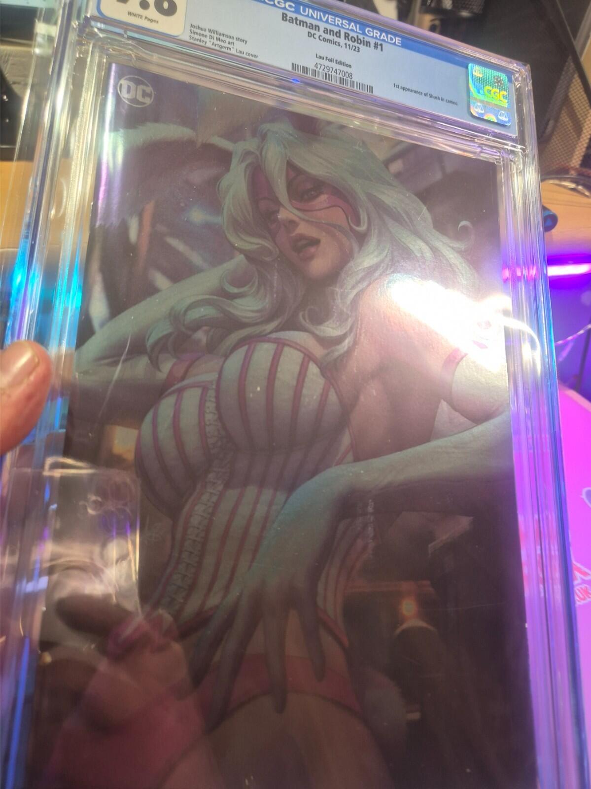 Batman Robin #1, CGC 9.8 Artgerm Foil Variant, Key: 1st appearance Shush