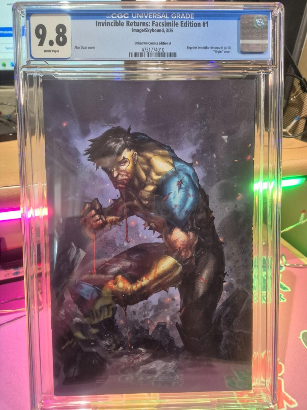 Invincible Returns Facsimile #1, CGC 9.8 TOP POP! Alan Quah Variant