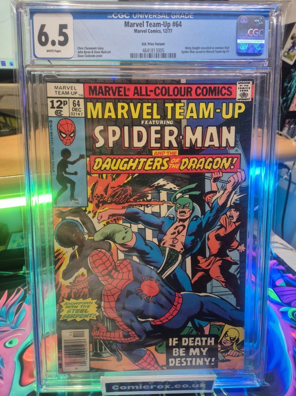Marvel Team-Up, #64, 1977, CGC 6.5, UK Price Variant, White Pages