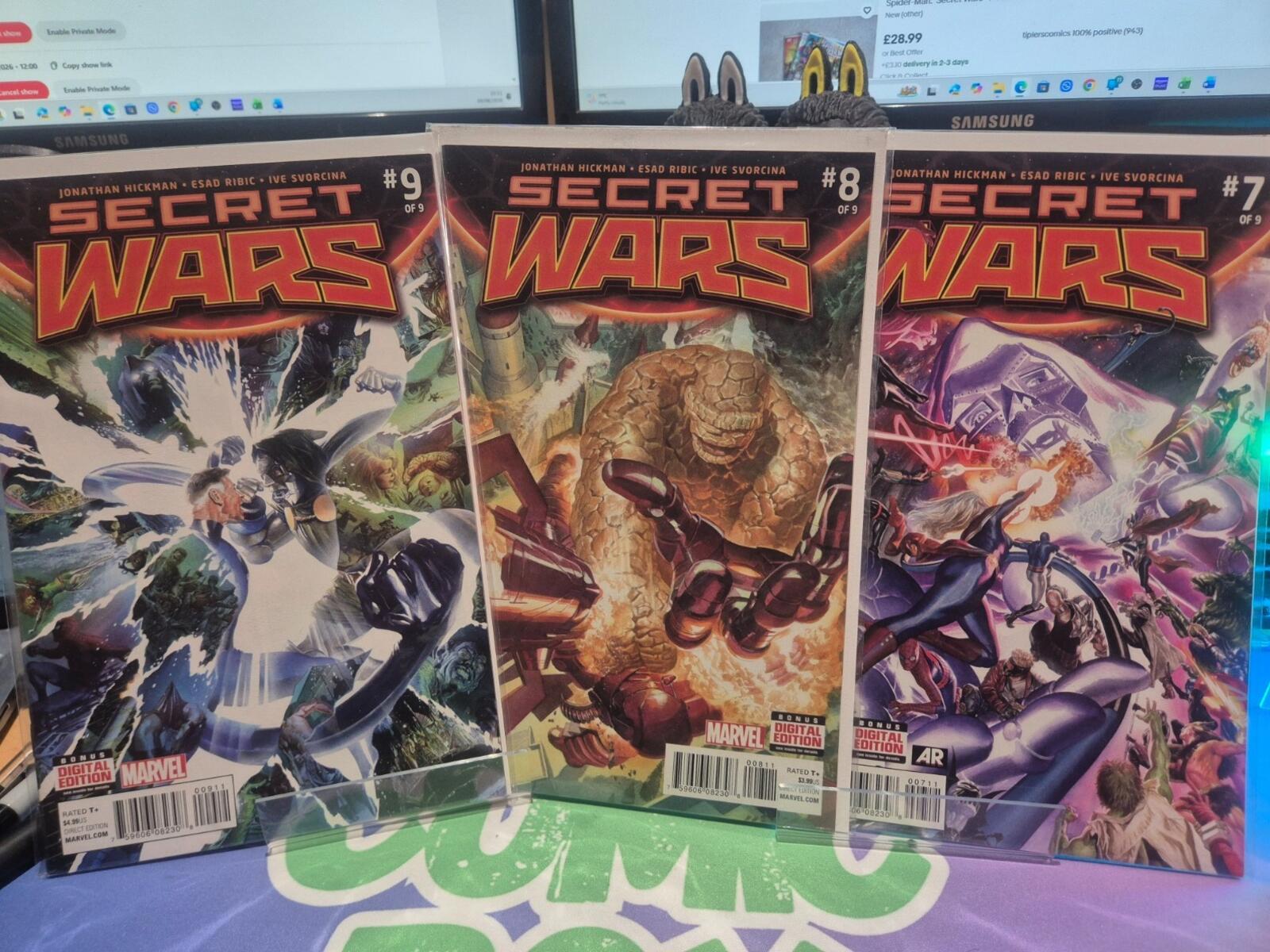 Secret Wars #0-9, Alex Ross & Hickman, 2015 Marvel Comics Complete Set, All NM