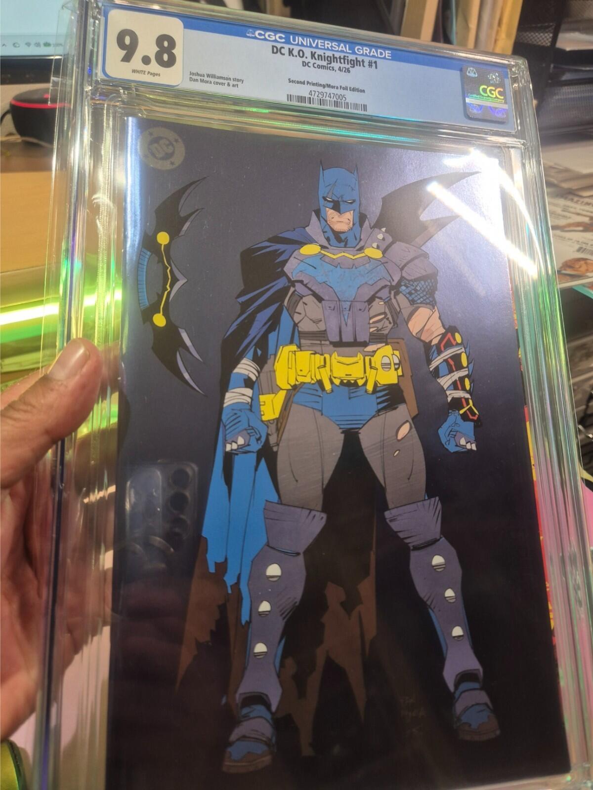DC K.O. Knightfight #1, CGC 9.8 TOP POP! 2nd Printing Dan Mora Foil Variant