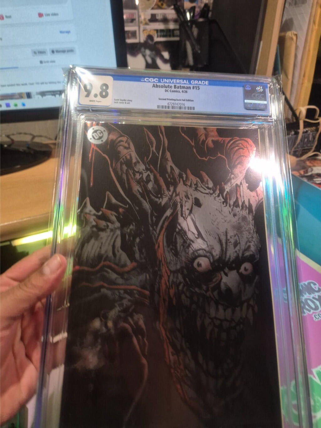 Absolute Batman #15, CGC 9.8, 2nd Printing Jock FOIL Variant