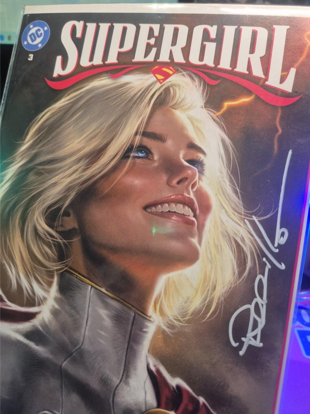 SUPERGIRL #3, (Power Girl), SIGNED BY LUCIO PARRILLO with COA