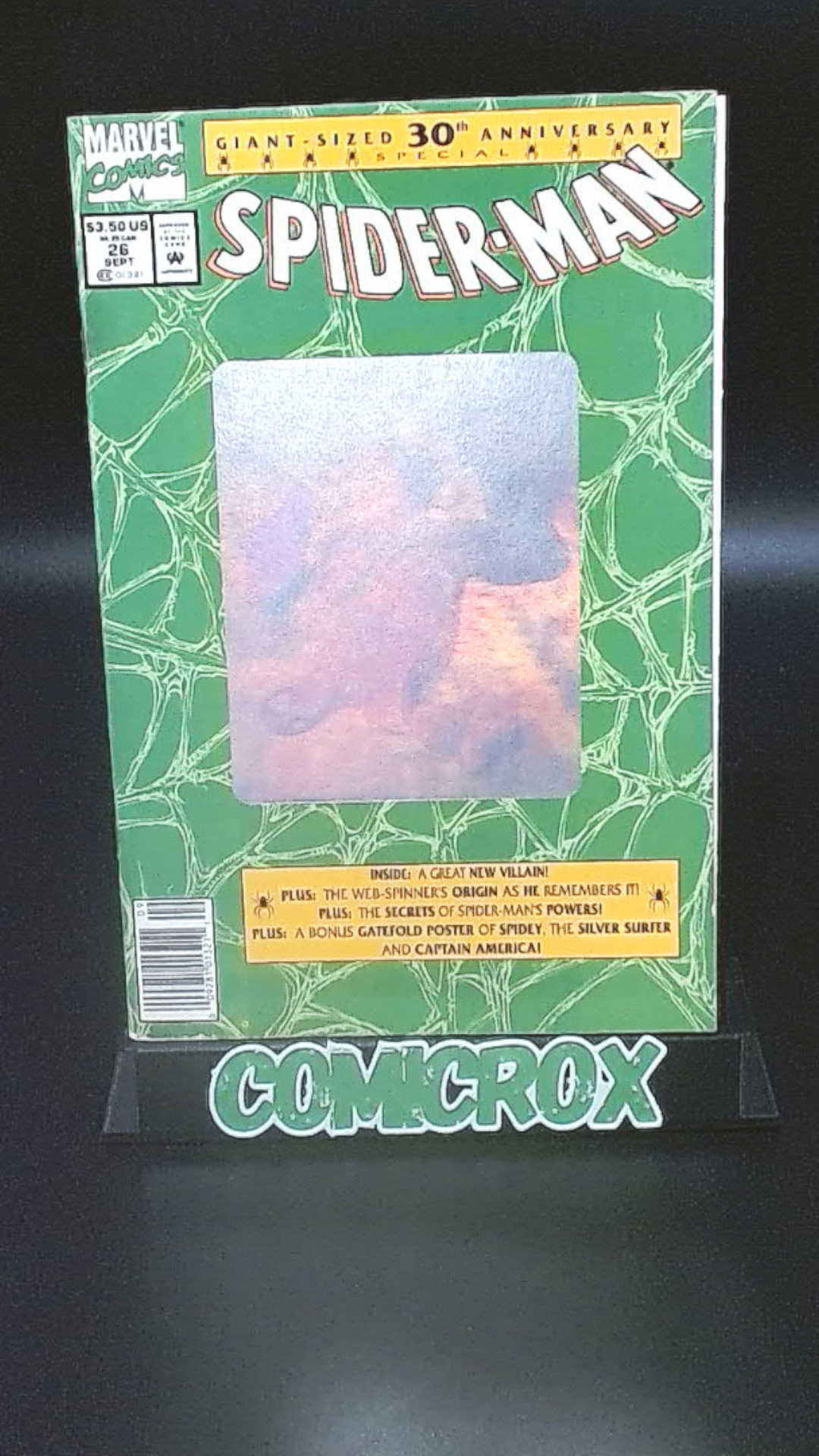 Spider-Man #26 (1992) Marvel Comics - Ho - Hologram, Poster still attached - VF+
