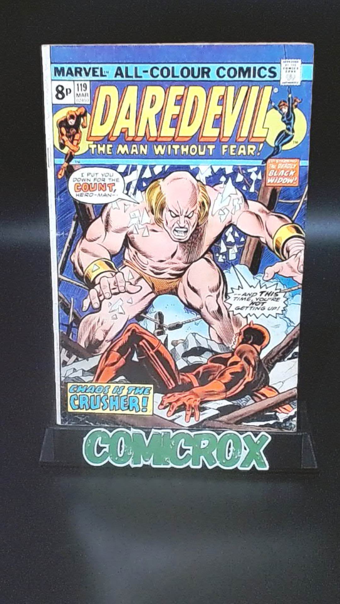 Daredevil #119 (1975) Marvel Comics UK Pence Va - 1st App Crusher, UK Price - FN