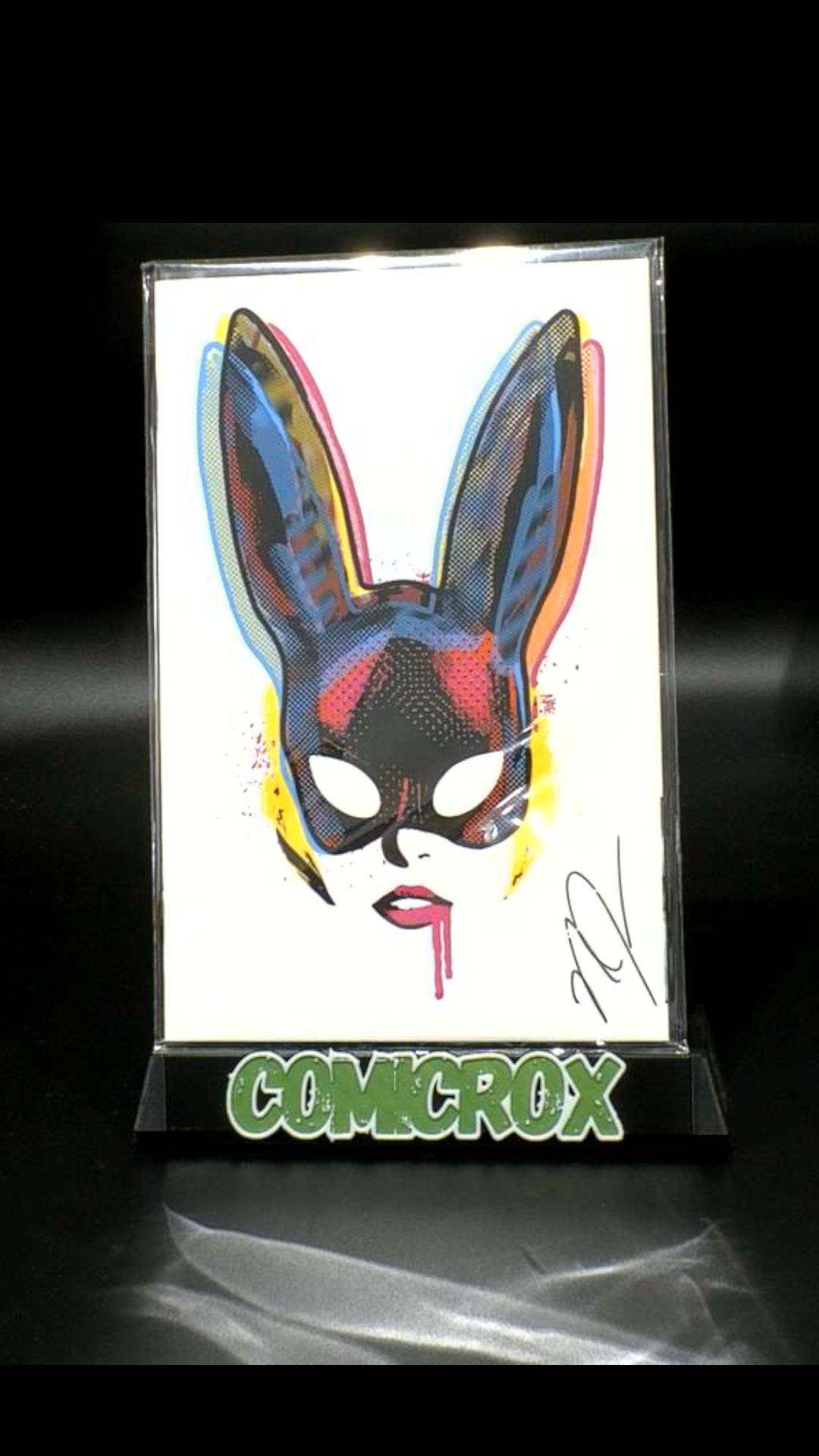 Bunny Mask #4 - SIGNED Nate Johnson COA, CMYK Ultra Rare Virgin - NM/M